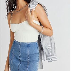 Free People denim skirt